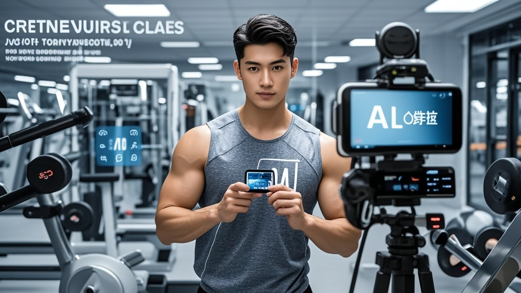 a man holding a small device in front of a camera