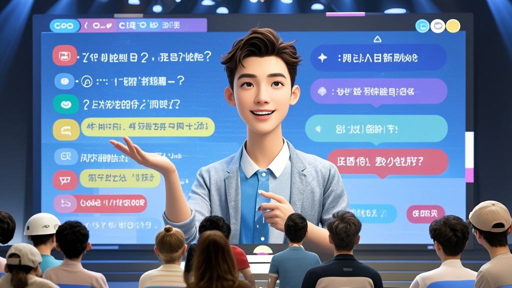 数字人出常识问题，观众弹幕回答，可传播知识