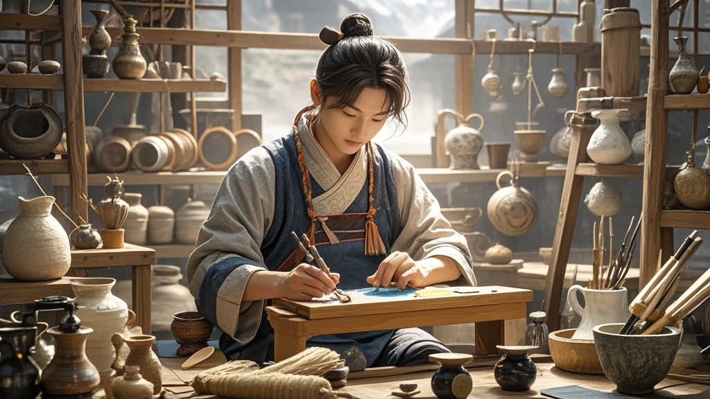 展示传统手工艺场景，用于文化类AI创作