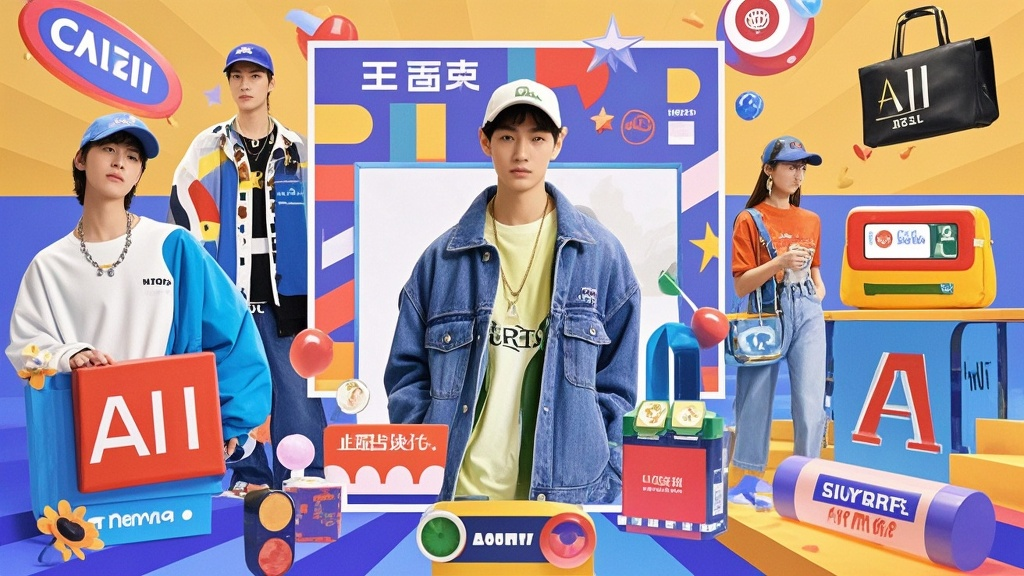 包含流行元素，用于AI广告制作