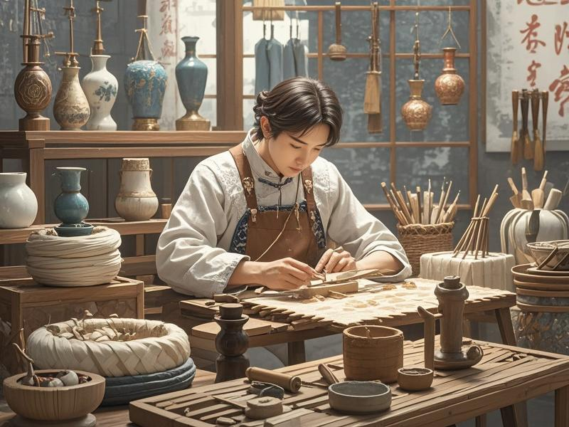 展示传统手工艺场景，用于文化类AI创作